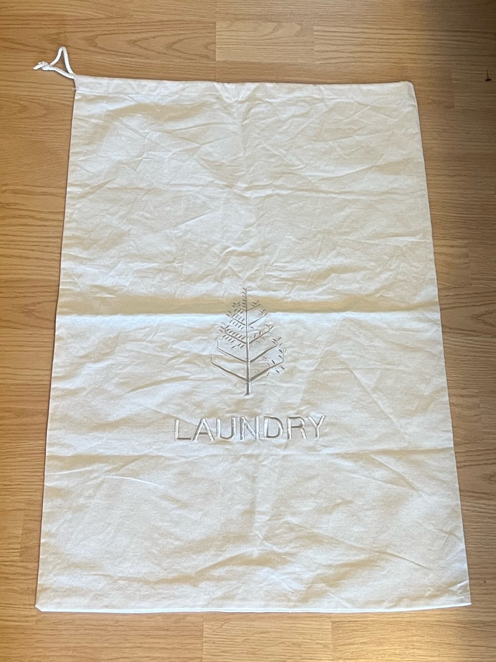Four Seasons Hotels & Resorts Embroidered Linen Drawstring Laundry Bag